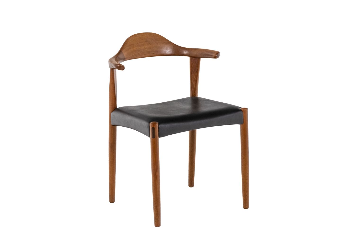 Harry østergaard, Series Of Four "Bull Horn" Teak Chairs, 1950's photo furniture