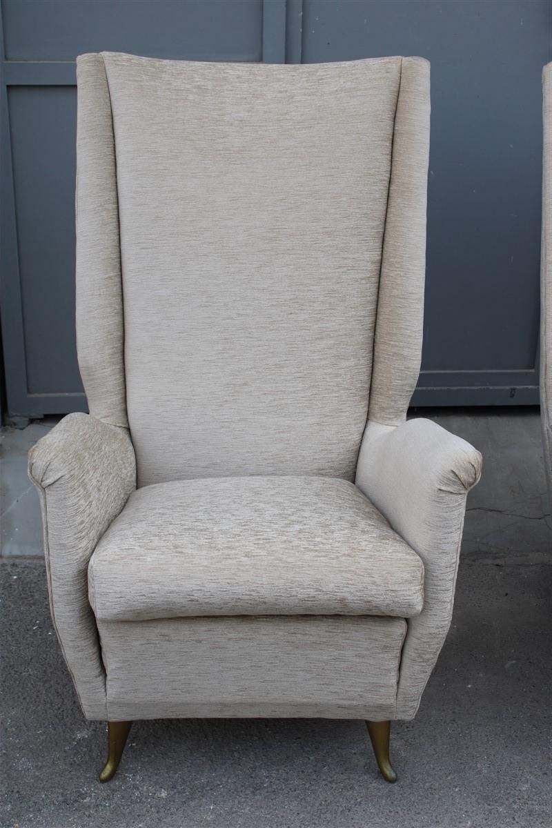 Mid Century Italian Pair Of Armchairs Bergamo Studio Tecnico Isa Gio Ponti Style photo vintage
