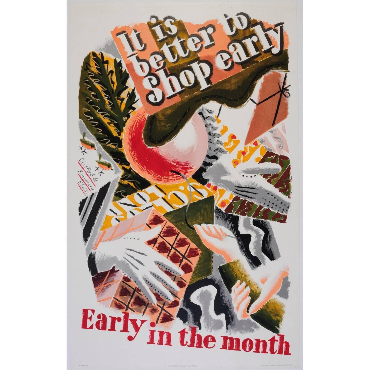 London Transport 1935 Poster Early In The Month Clifford And Rosemary Ellis 1935