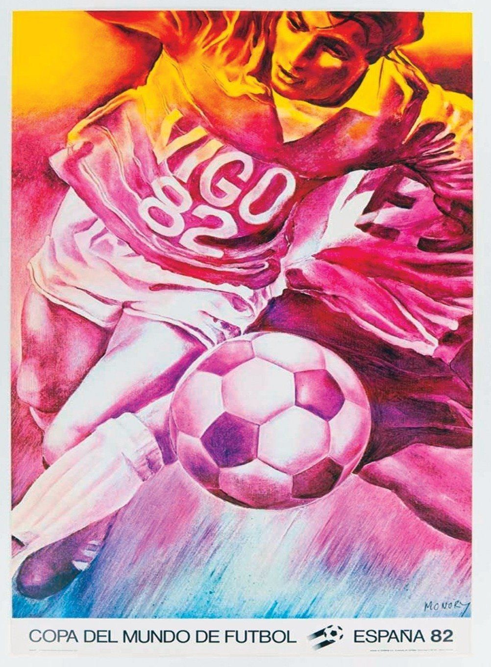 1982 World Cup Spain Vigo Original Vintage Poster