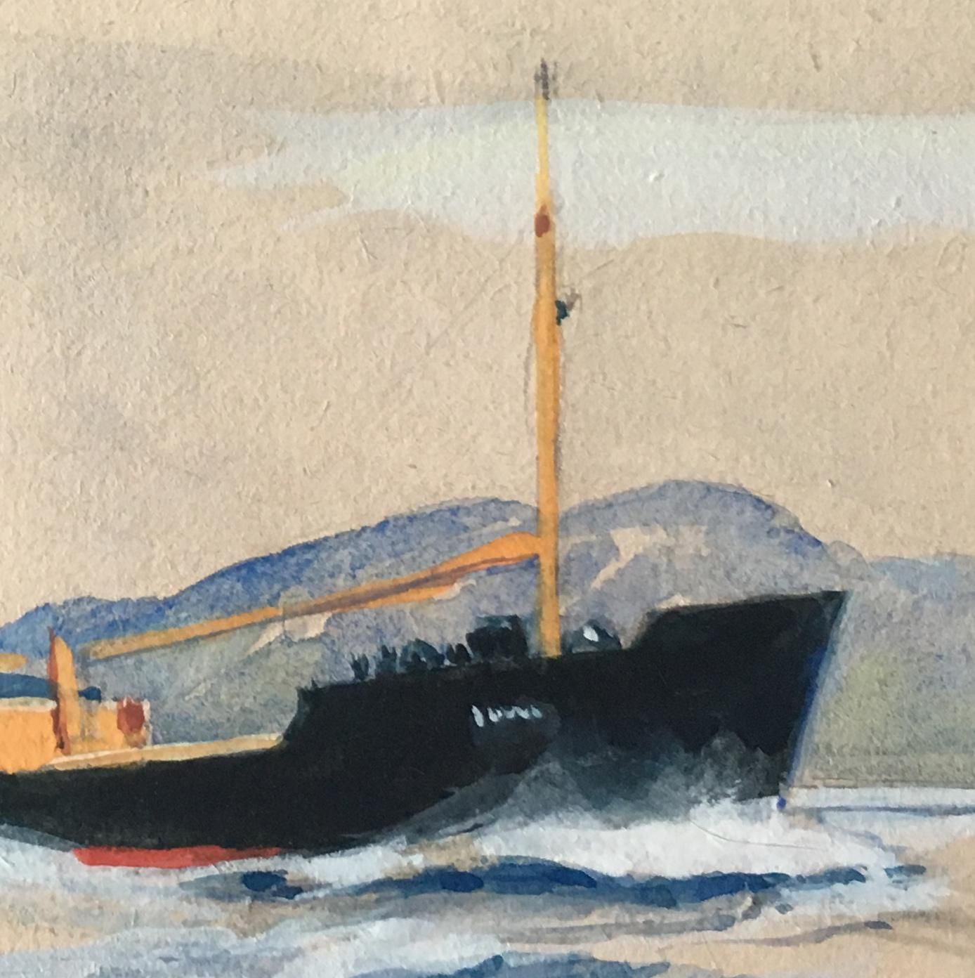 Laurence Dunn 'Otra' (C.1970s) Maritime Painting photo Art