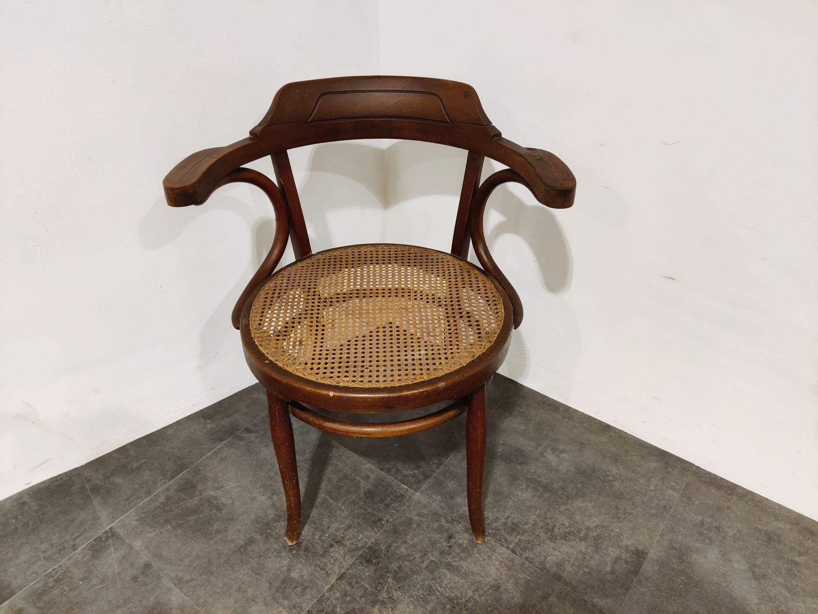 Antique Bentwood Armchair Or Bistro Chair, 1950s photo 295.0