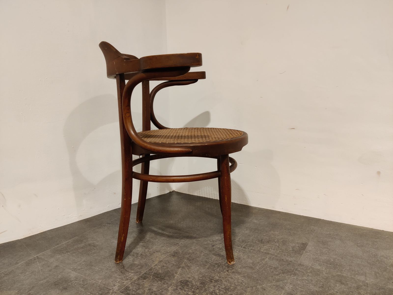 Antique Bentwood Armchair Or Bistro Chair, 1950s photo vinterior