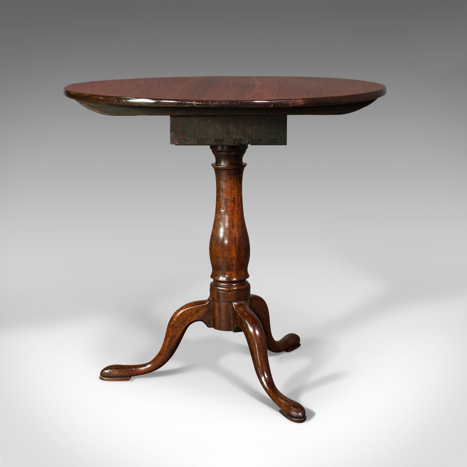 Antique Tilt Top Table, English, Mahogany, Occasional, Wine, C.1780 photo 1295.0
