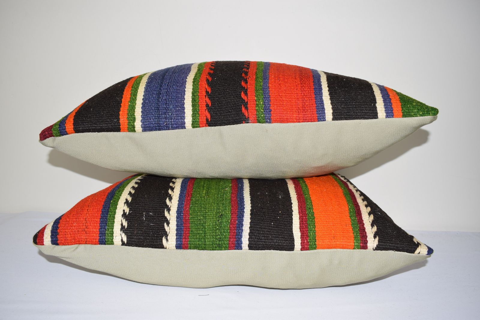 Geometrical Aztec Turkish Kilim Cushion Covers, Set Of 2 45x60 Cm photo furniture