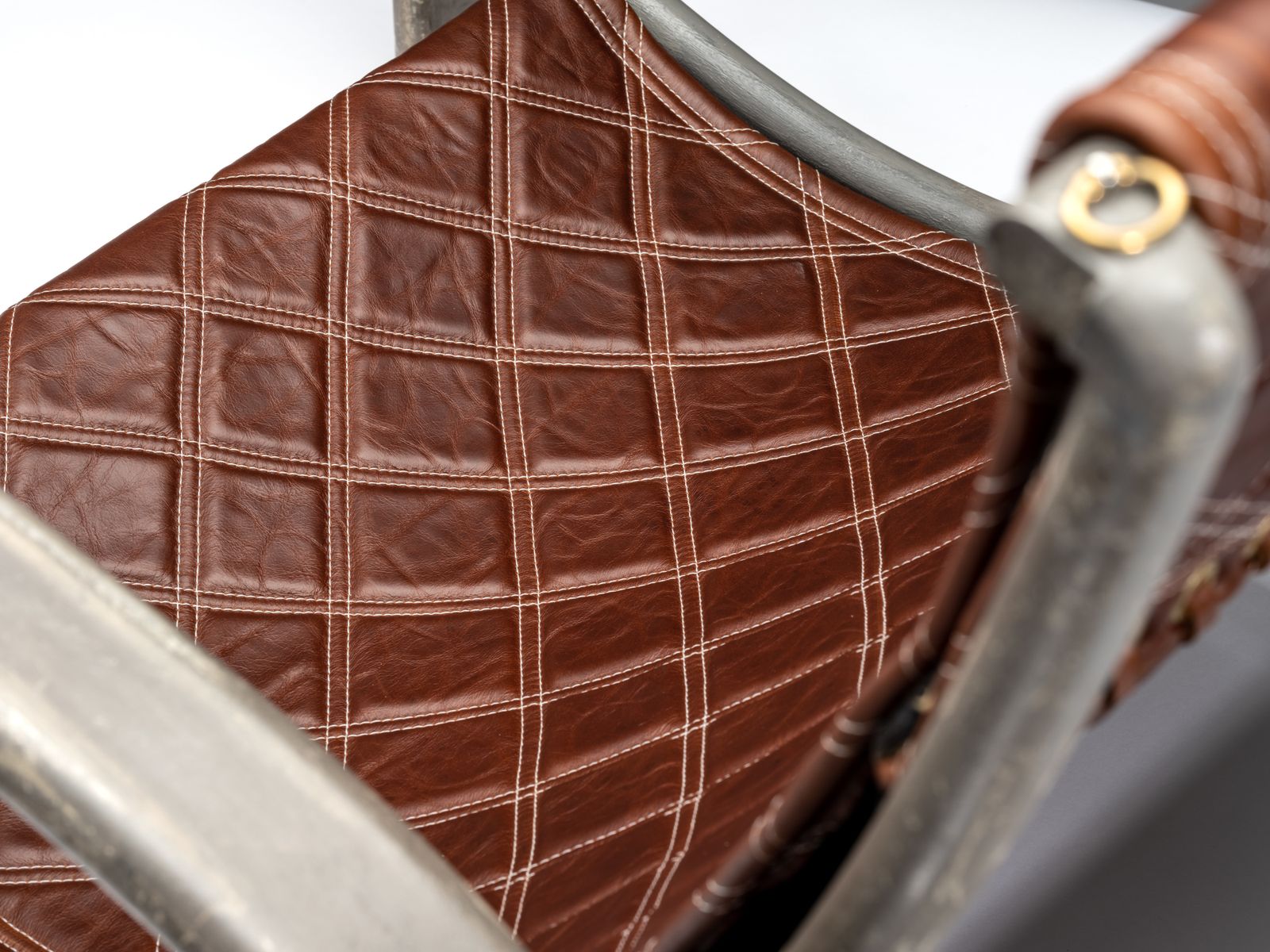 The One Of A Kind World War One 'Blimp' Airframe Leather Sling Chair, Made From An Original 1917 Airship Frame With Incredible Provenance.. photo vintage