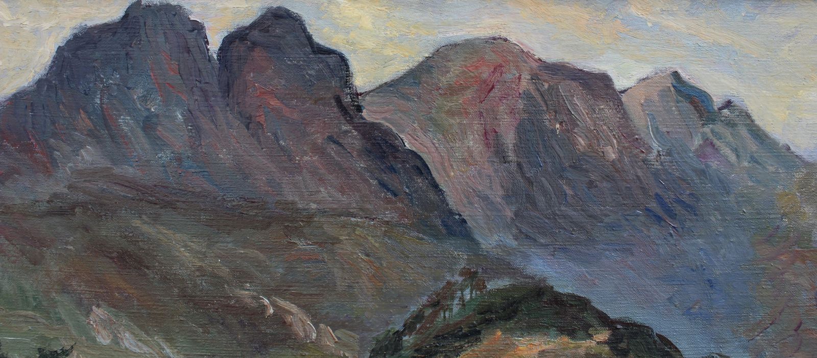 'Mountain Landscape' By Louise Jeanne Cottard Fossey (Circa 1950s) photo vinterior
