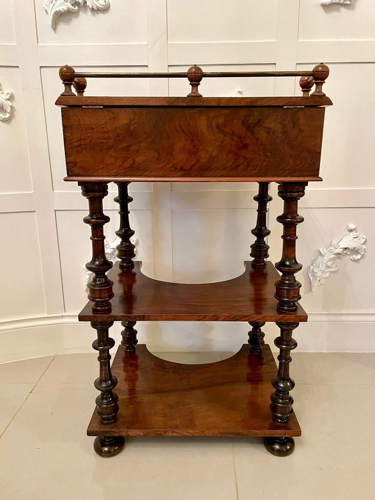 photo buy 19th Century Victorian Antique Freestanding Walnut Ladies Davenport