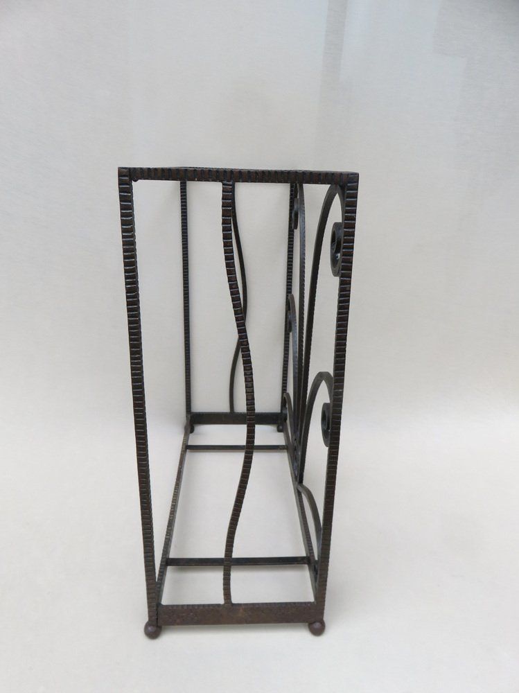 French Art Deco Umbrella Stand In Wrought Iron In The Style Of Edgar Brandt photo buy