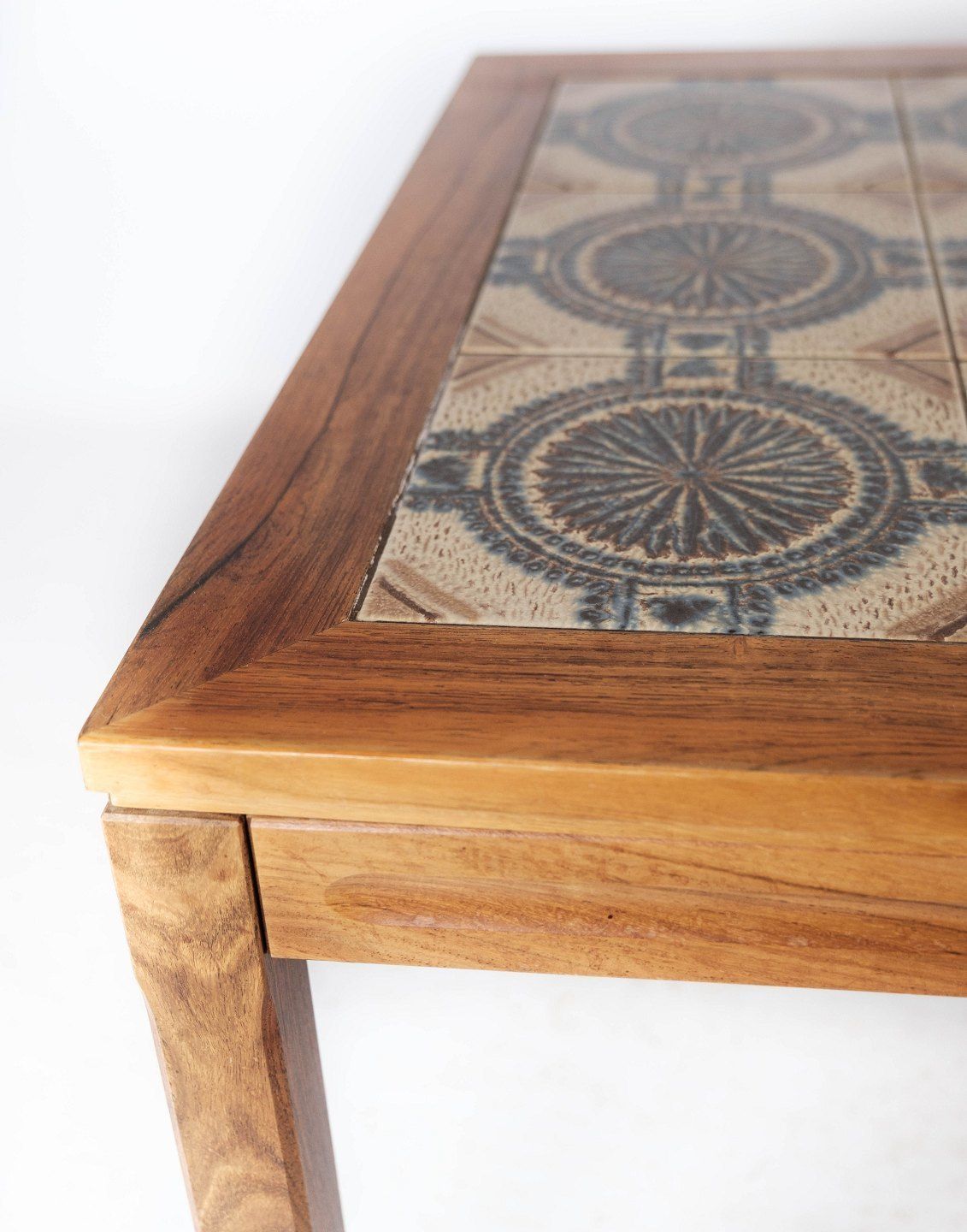 Coffee Table In Rosewood And With Tiles Of Danish Design From The 1960s. photo buy