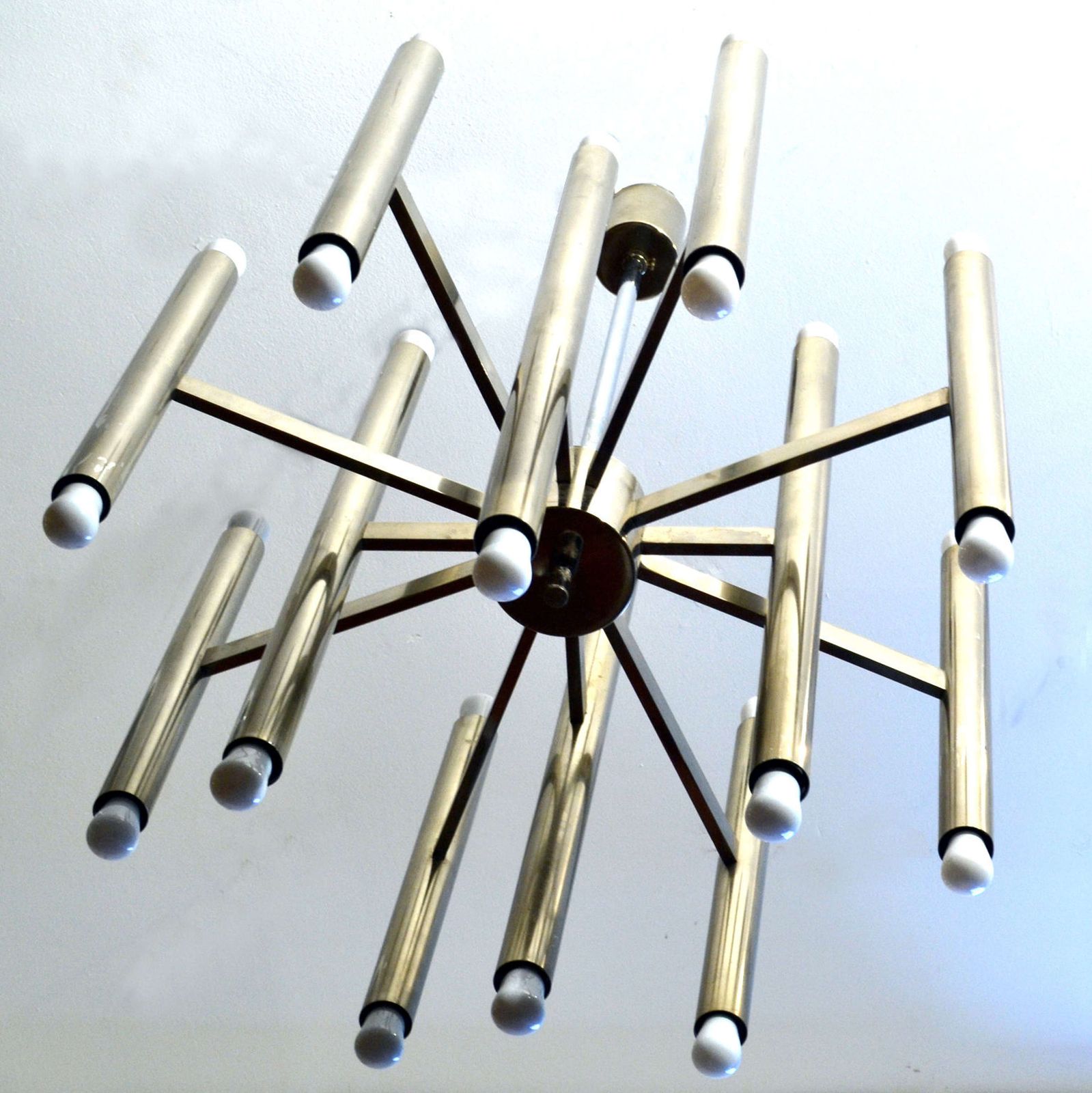 Minimal Chandelier In Nickel By Sciolari With 24 Lights photo 1500.0