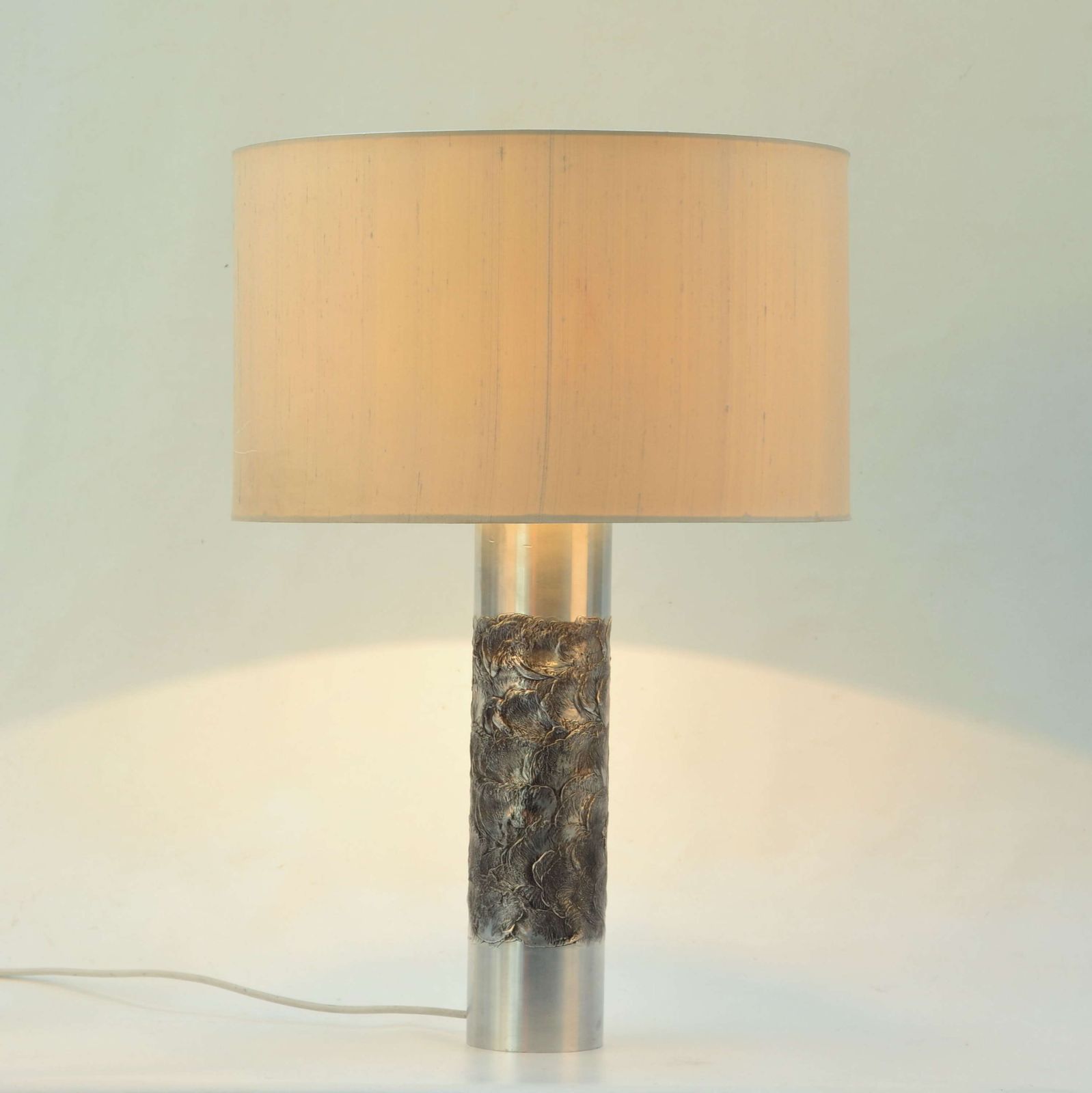 Pair Of Brutalist Aluminum Table Lamp By Willy Luyckx, Aluclair, 1960' photo for sale
