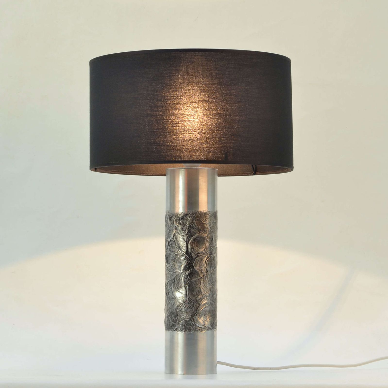Pair Of Brutalist Aluminum Table Lamp By Willy Luyckx, Aluclair, 1960' photo vinterior