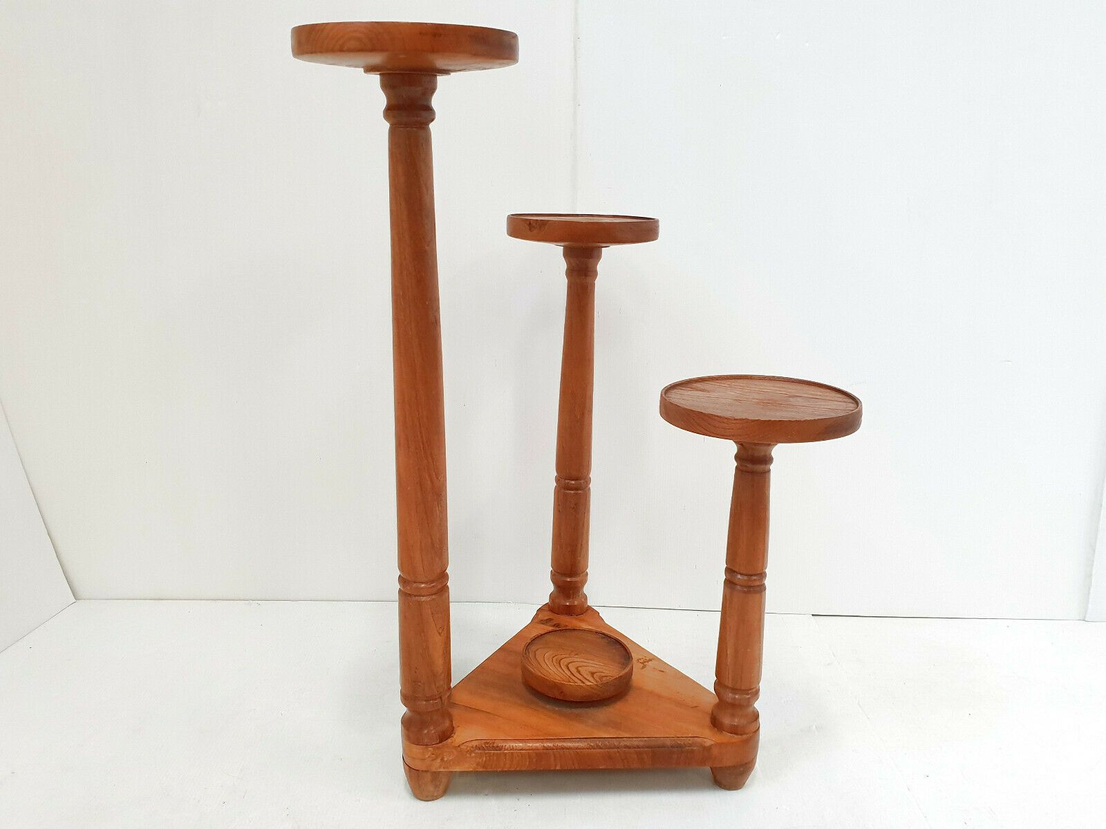 Vintage Houten Plantenrek Met 4 Niveaus, Ca. Jaren 1950 photo furniture