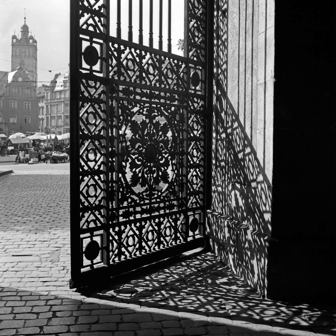 Karl Heinrich Lämmel Shadows With Iron Gate Residence Castle Darmstadt, Germany 1938 Printed Later 1938/2021