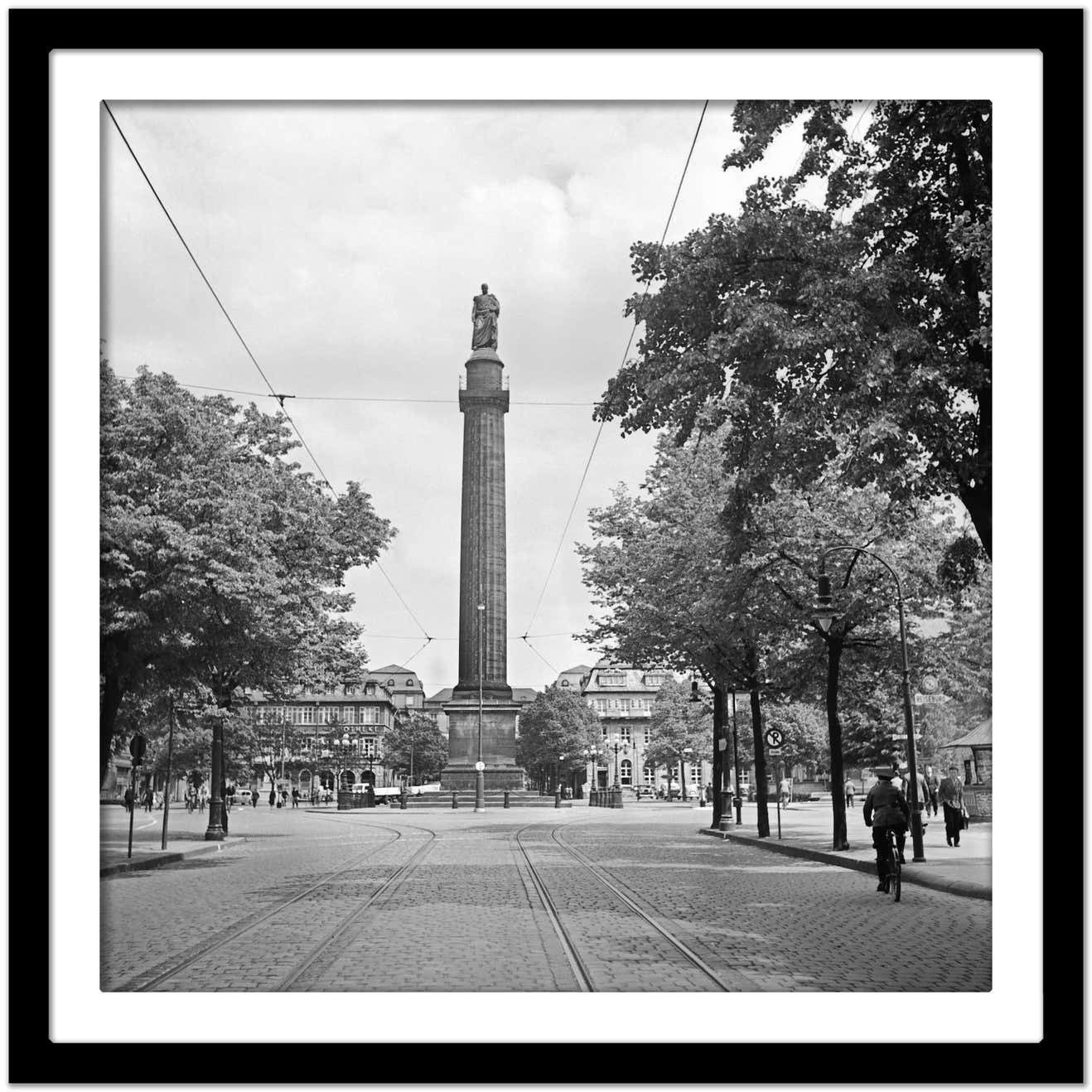 Karl Heinrich Lämmel Ludwig's Column At Luisenplatz Square At Darmstadt, Germany 1938 Printed Later 1938/2021 photo Art