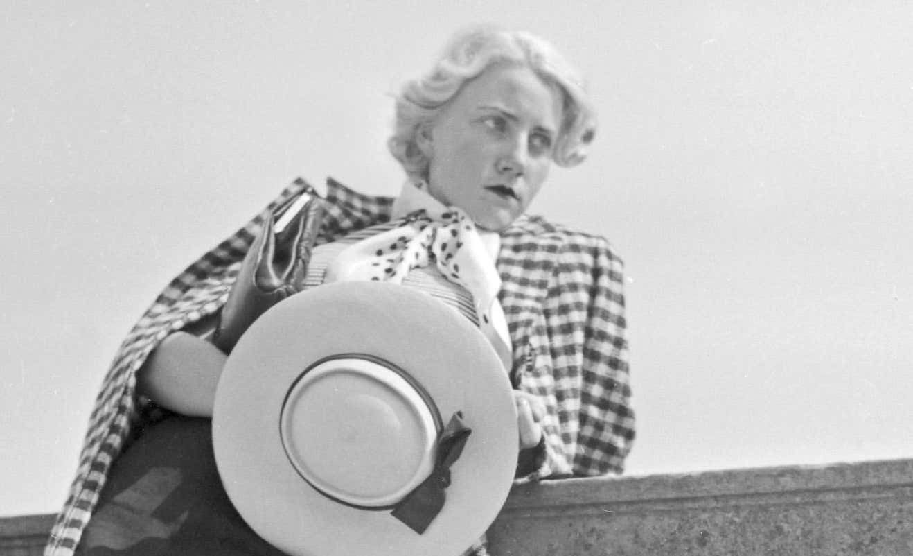 Karl Heinrich Lämmel Woman Leaning On Balcony Solitude Castle, Stuttgart Germany 1935, Printed Later 1935/2021 photo furniture