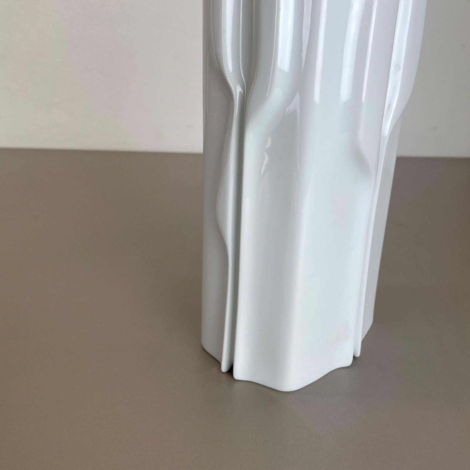 photo for sale Large Op Art Vase Porcelain German Vase By Fürstenberg Ceramics, Germany, 1970s