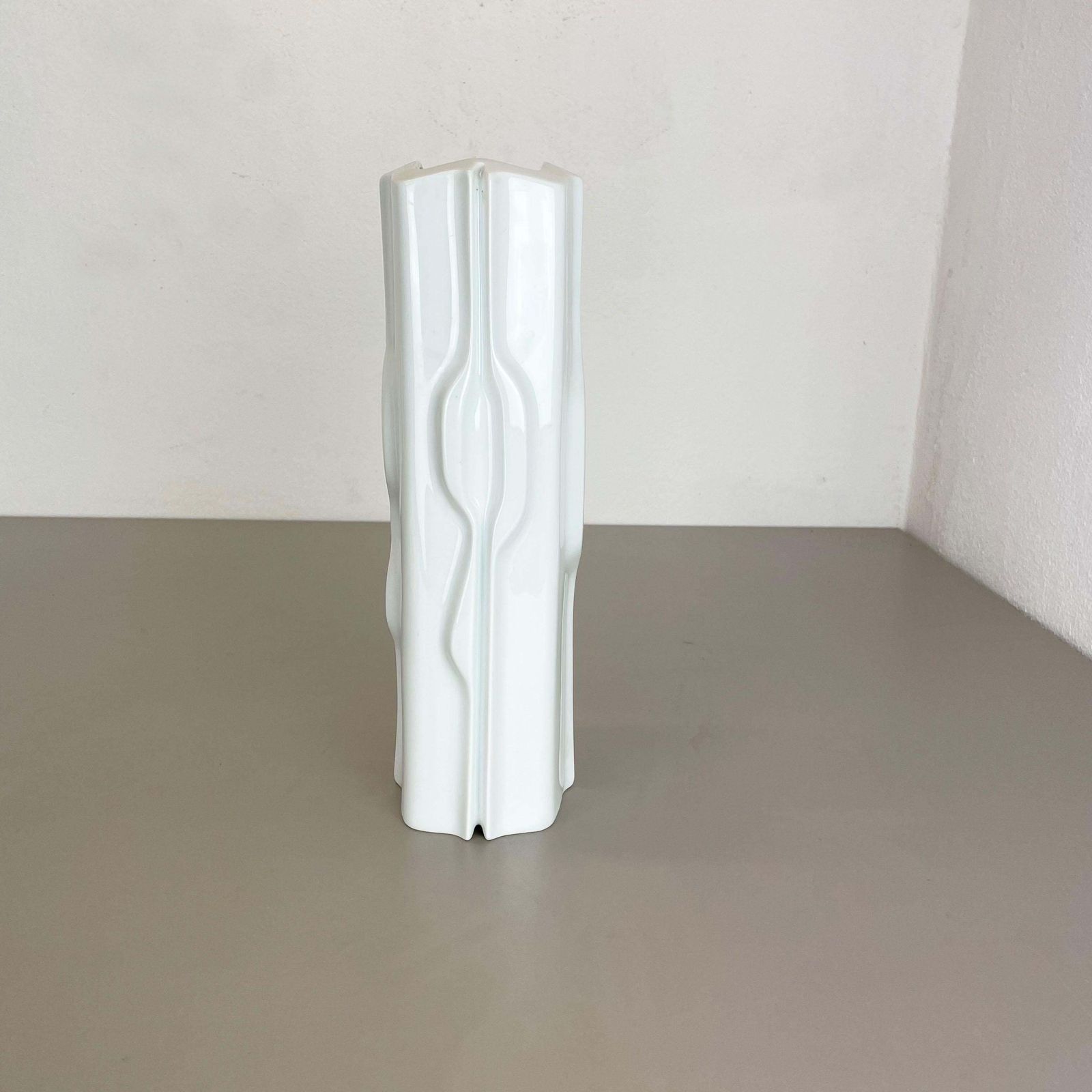 480.0 Large Op Art Vase Porcelain German Vase By Fürstenberg Ceramics, Germany, 1970s photo