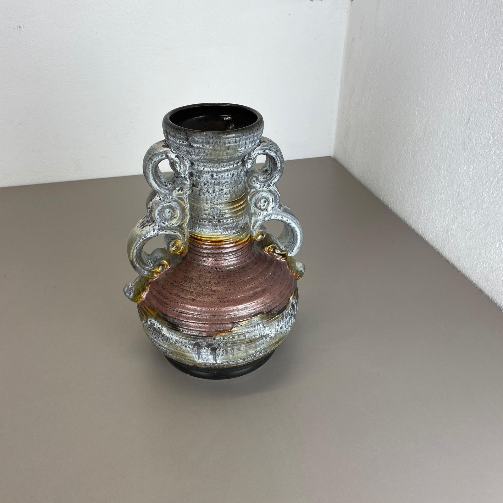 Super Rare Fat Lava Ceramic Pottery Vases By Dümmler And Breiden, Germany, 1970s photo for sale