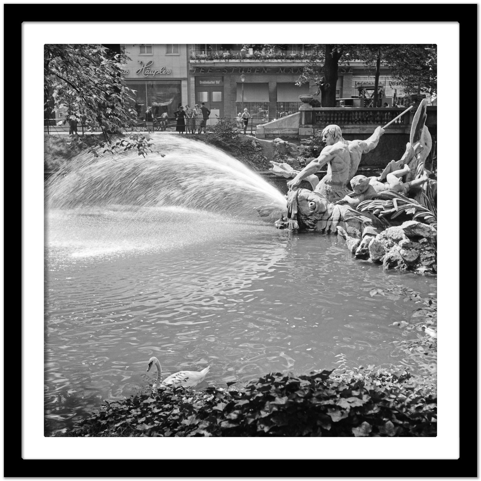 Tritons Fountain At Koenigsallee Avenue Duesseldorf, Germany Karl Heinrich Lämmel photo Art