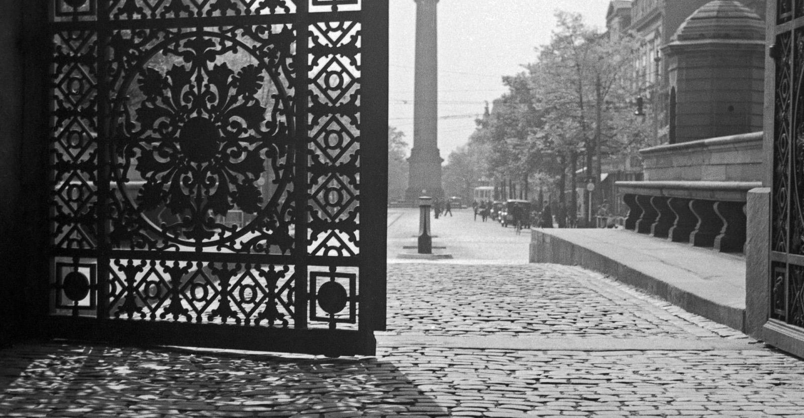 View From Iron Gate Darmstadt Castle To City Life, Germany 1938 Printed Later Karl Heinrich Lämmel photo furniture