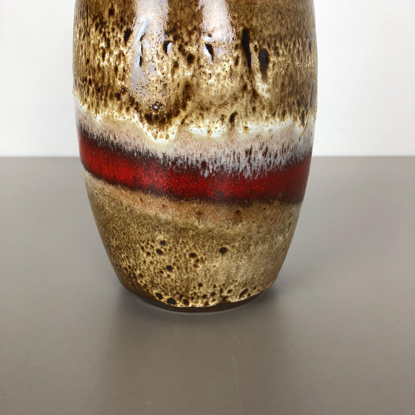 Fat Lava Ceramic Pottery Vase Heinz Siery Carstens Tönnieshof, Germany, 1970s photo for sale