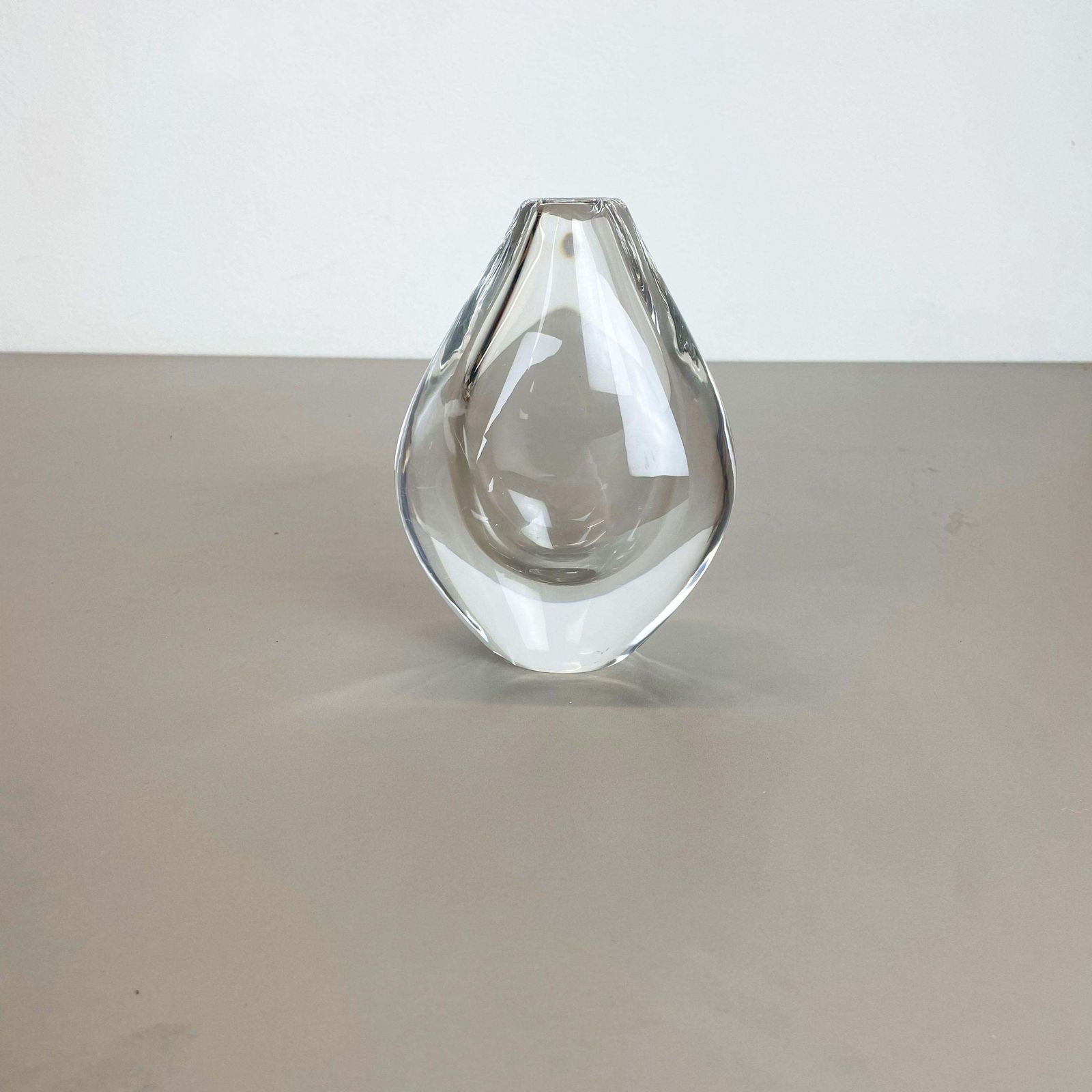 Large 1,8kg Sven Palmqvist Lucid Drop Glass Vase For Orrefors, Sweden, 1970s photo 785.0