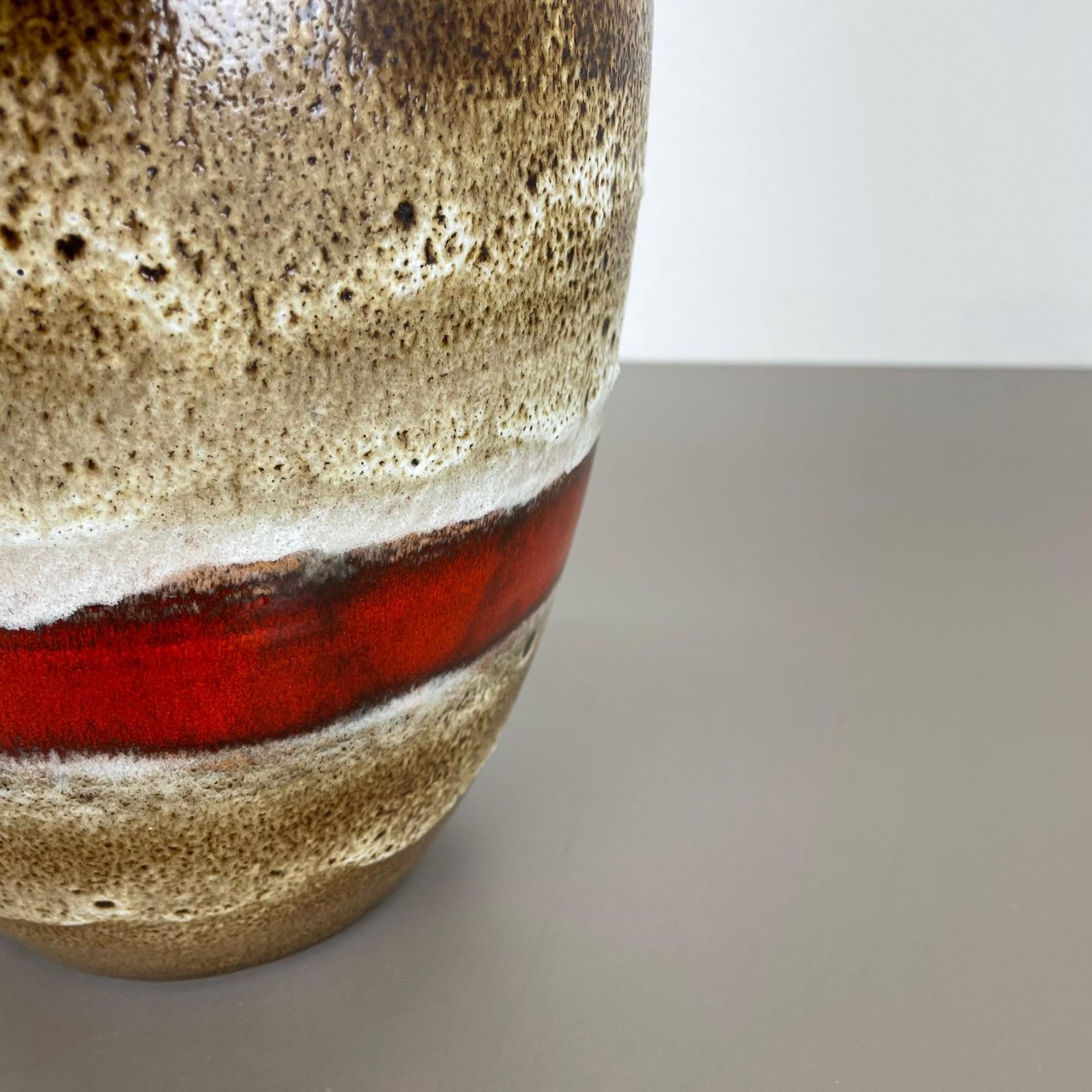 Fat Lava Ceramic Pottery Floor Vase Heinz Siery Carstens Tönnieshof Germany 1970 photo Home Decor
