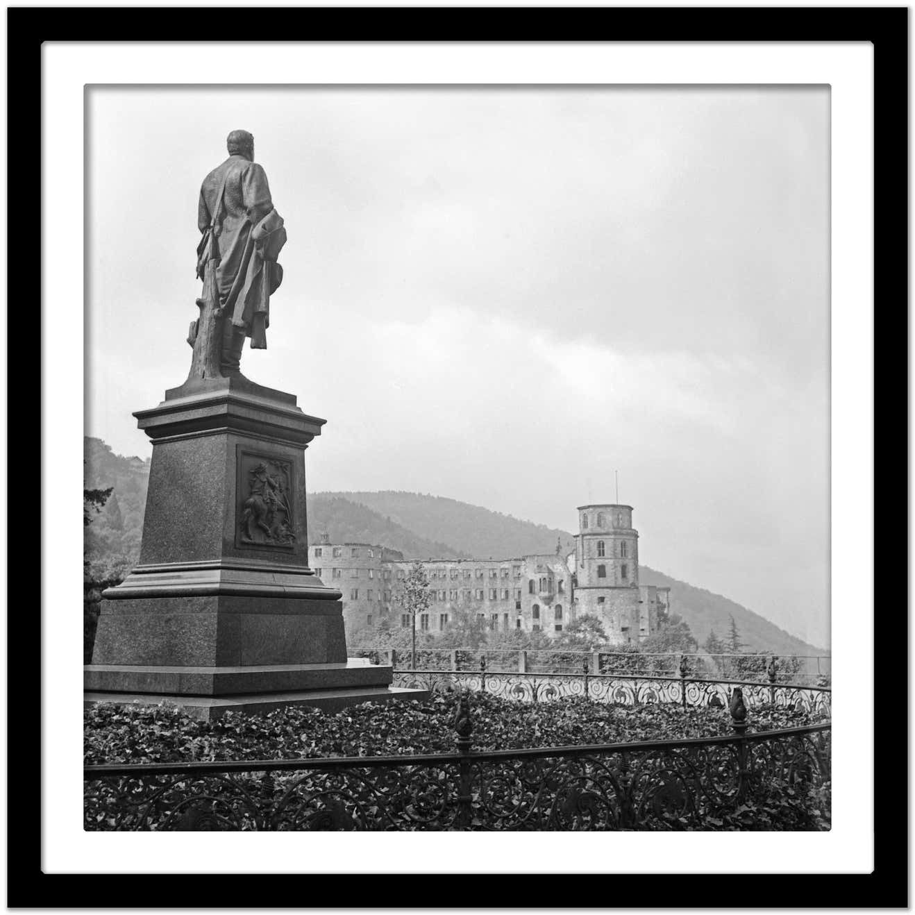 Karl Heinrich Lämmel Castle From Scheffelterrasse Terrace, Heidelberg Germany 1938, Printed Later 1938/2021 photo Art