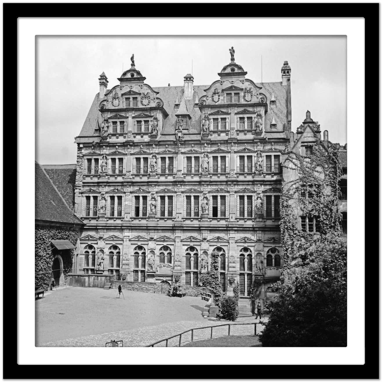 Karl Heinrich Lämmel Friedrichsbau Building At Castle, Heidelberg Germany 1938, Printed Later 1938/2021 photo Art