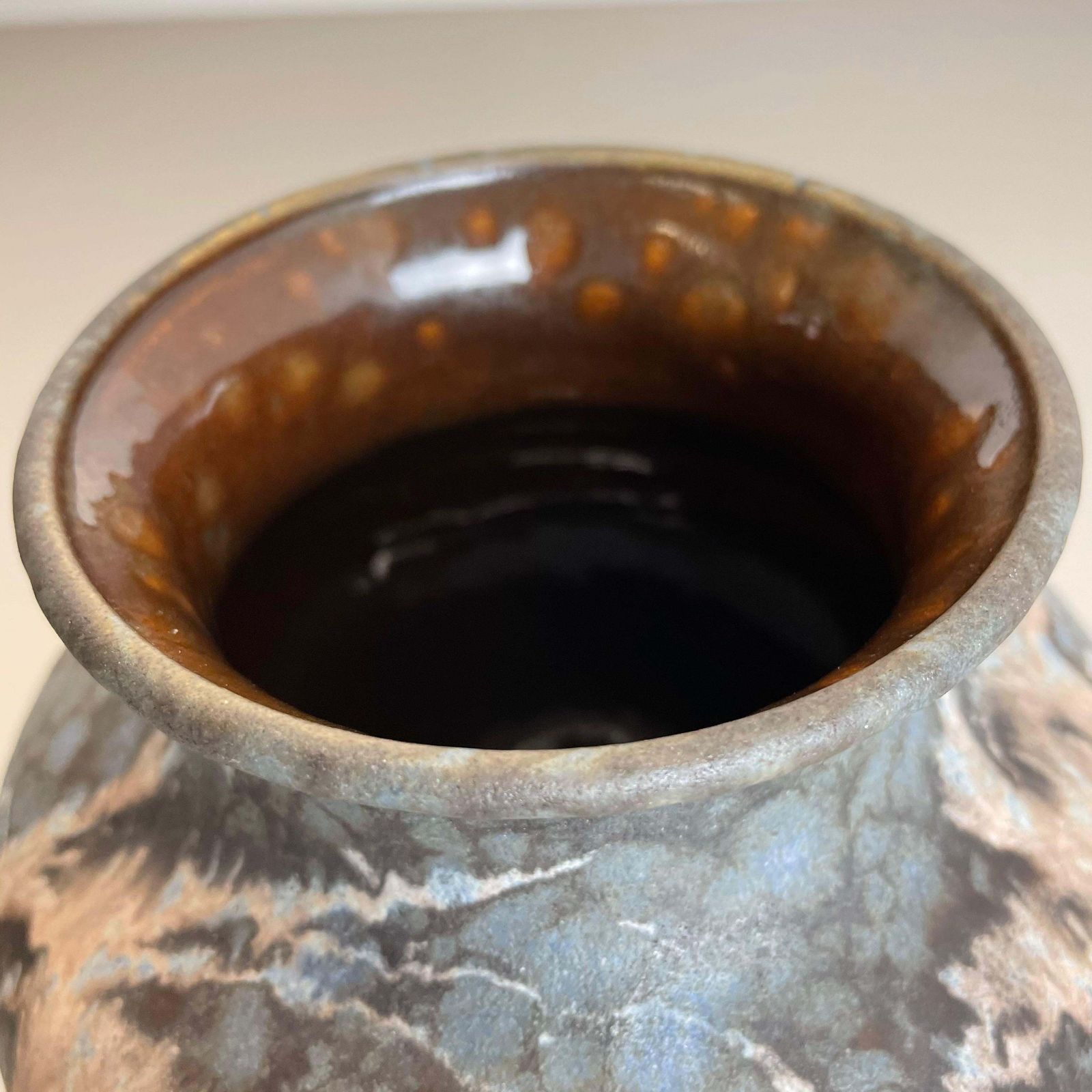 photo for sale Set Of 2 Pottery Vases Fat Lava Abstract Designed By Ruscha, Germany, 1960s