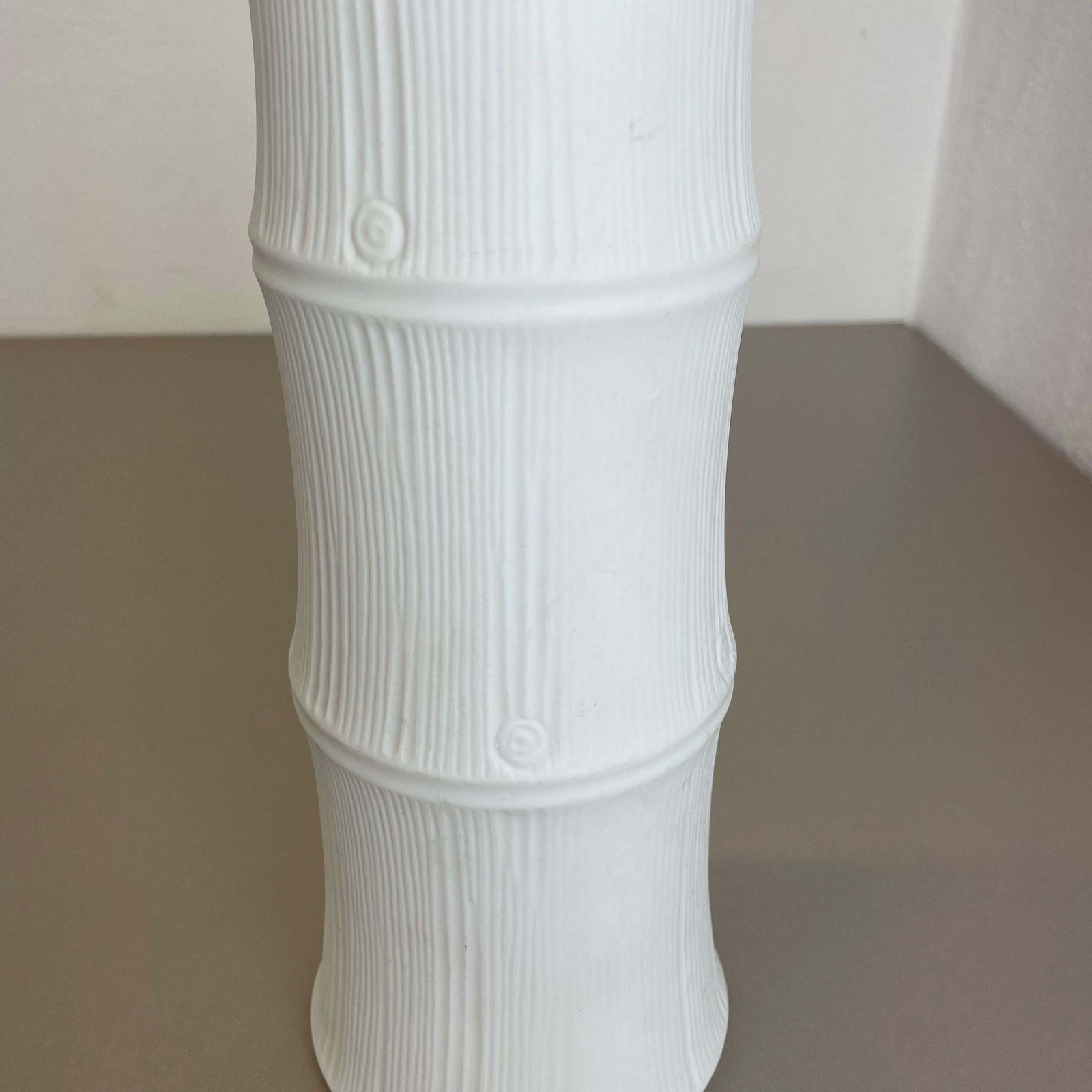 Op Art Vase Porcelain Vase Bamboo Heinrich Fuchs For Hutschenreuther Germany 70s photo Home Decor