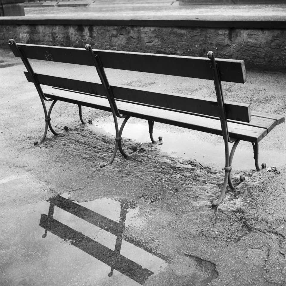 Karl Heinrich Lämmel Public Bench At River Neckar Near Heidelberg, Germany 1936, Printed Later 1936/2021