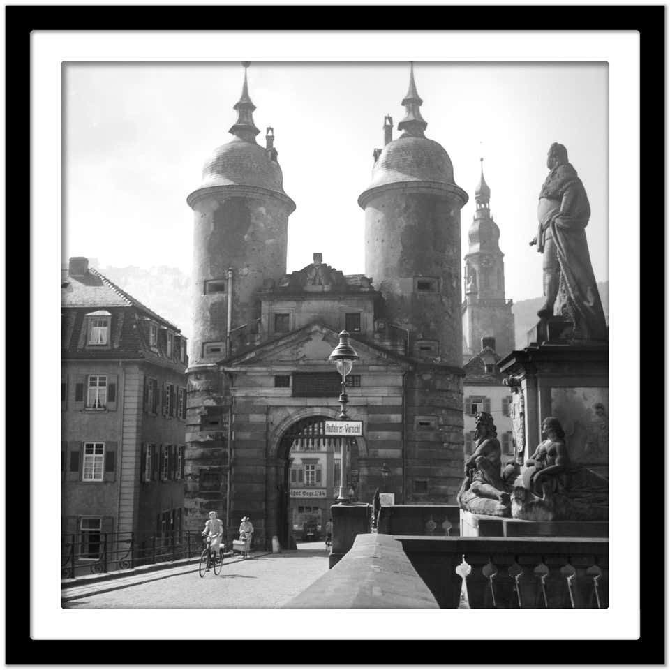 Karl Heinrich Lämmel Bridge River Neckar To Brueckentor Gate Heidelberg, Germany 1936, Printed Later 1936/2021 photo Art