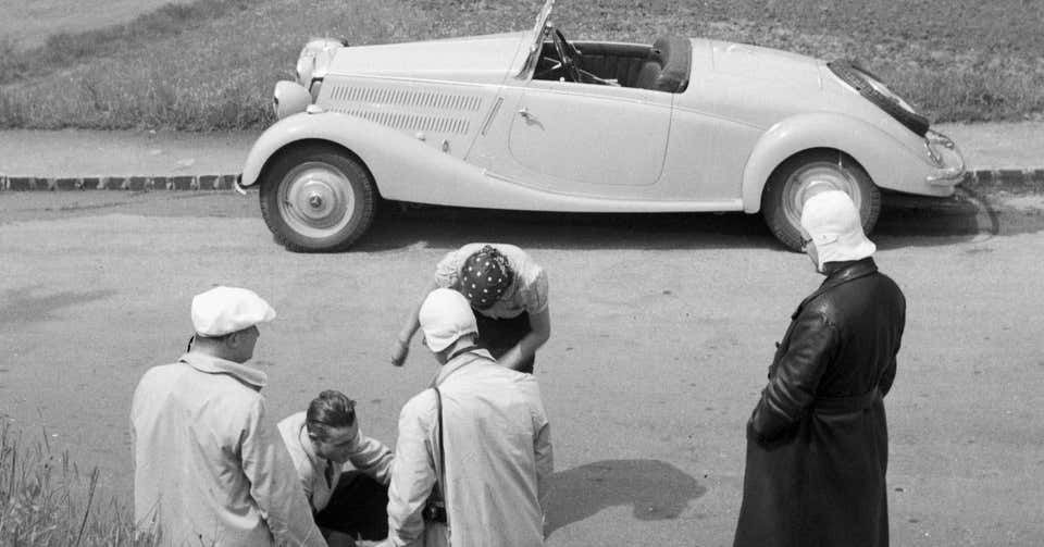 Karl Heinrich Lämmel To Neckargemuend Mercedes Benz Car Near Heidelberg, Germany 1936, Printed Later 1936/2021 photo furniture