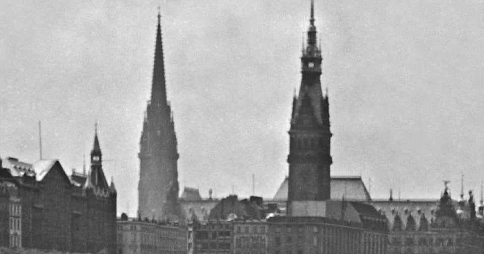 Karl Heinrich Lämmel Boats At Quay On Alster View To Hamburg City Hall, Germany 1938, Printed Later 1938/2021 photo for sale