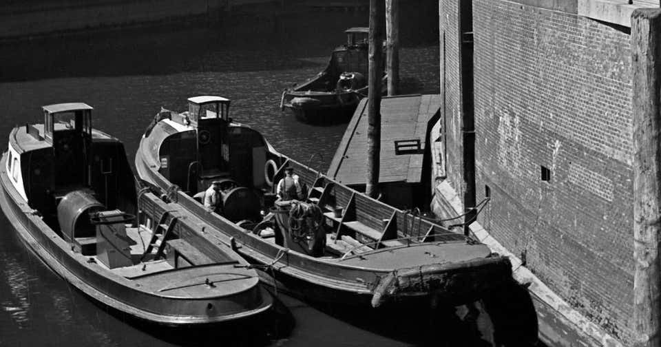 Karl Heinrich Lämmel Fleets At Hamburg Speicherstadt, Germany 1938, Printed Later 1938/2021 photo furniture