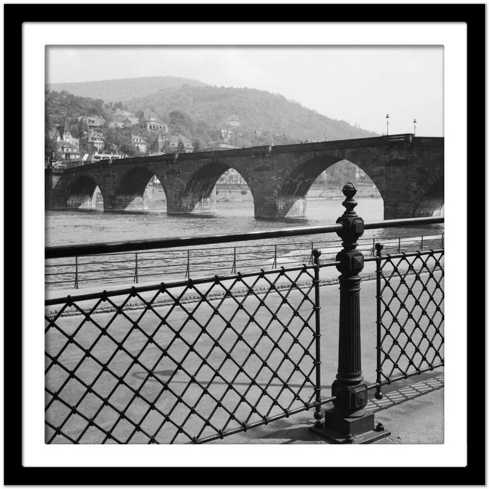 Karl Heinrich Lämmel View To Old Bridge Over River Neckar At Heidelberg, Germany 1936, Printed Later 1936/2021 photo Art