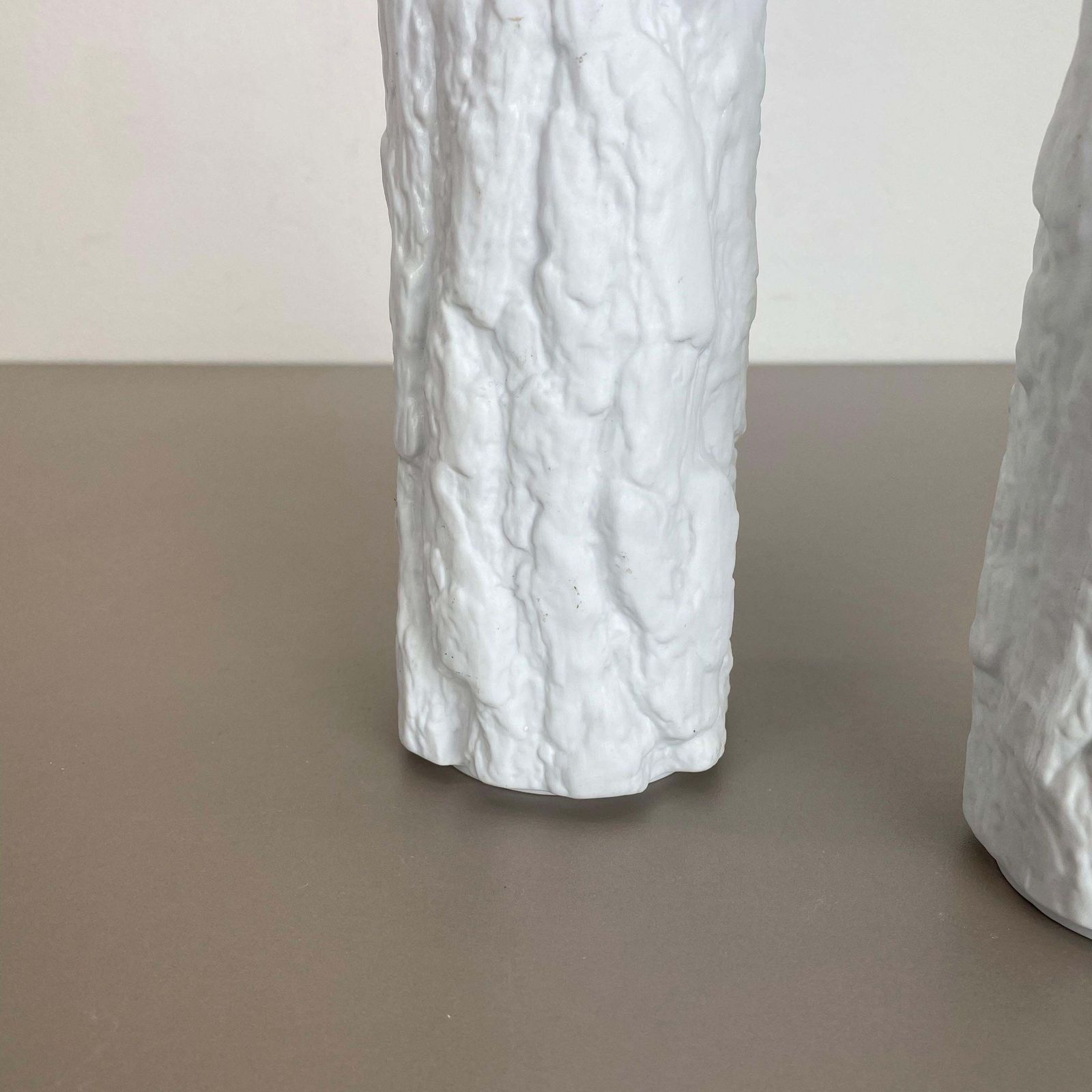 Set Of 2 Porcelain Op Art Brutalist Vase By Bareuther, Bavaria, Germany, 1970s photo 393.0