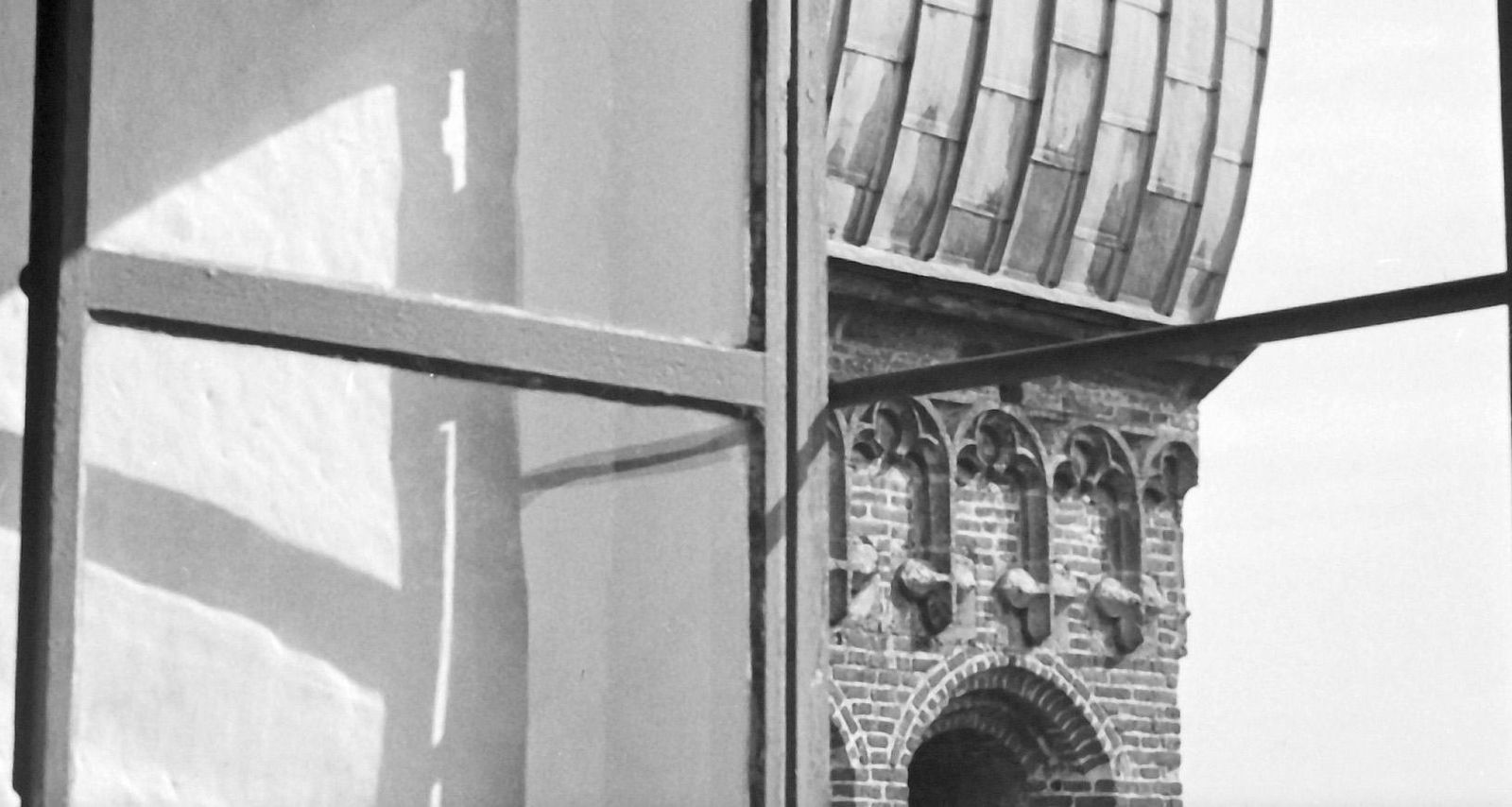 View To Tower Munich Frauenkirche Church, Munich Germany 1938, Printed Later photo furniture