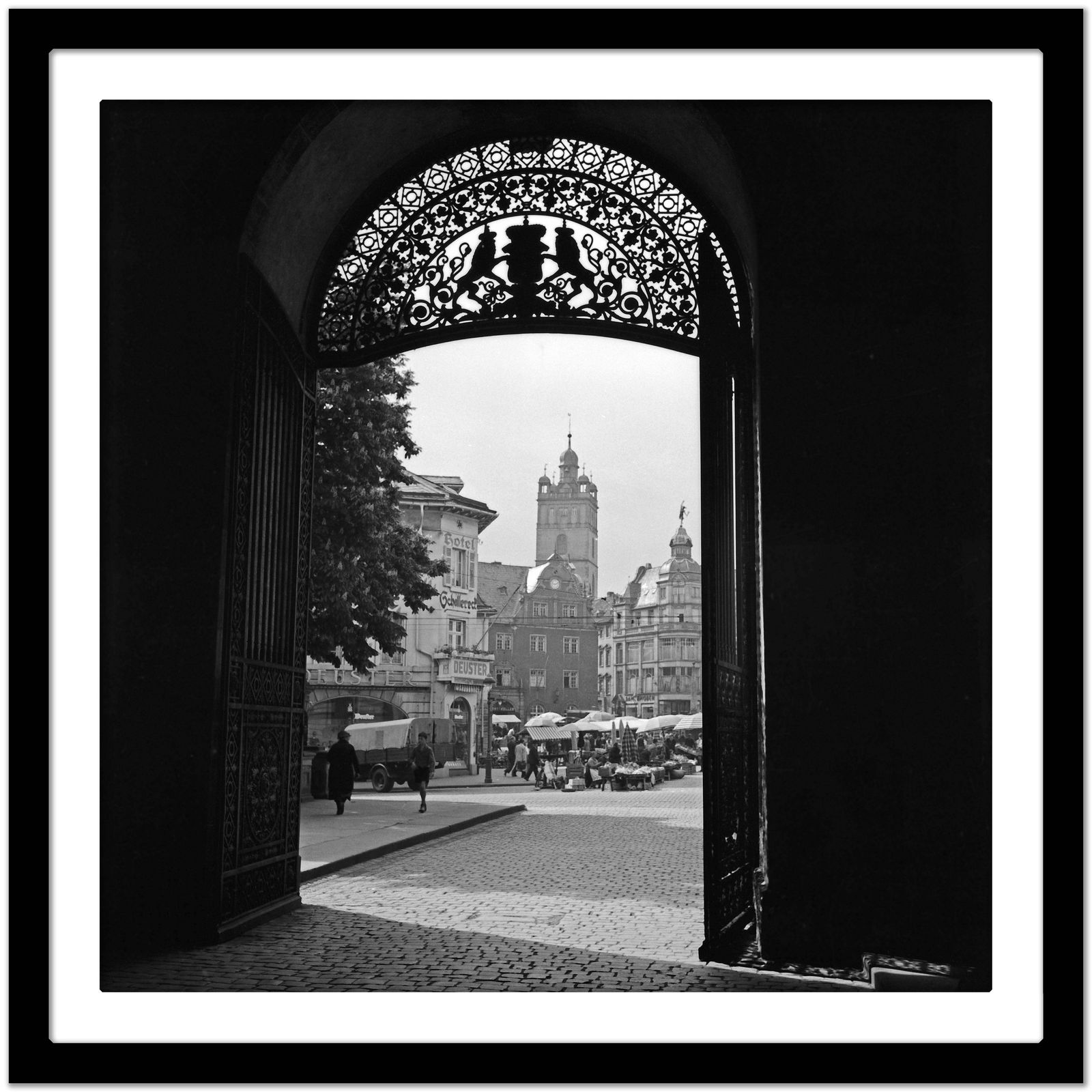 Karl Heinrich Lämmel View Gate Residence Castle To Main Market Darmstadt, Germany 1938 Printed Later 1938/2021 photo Art