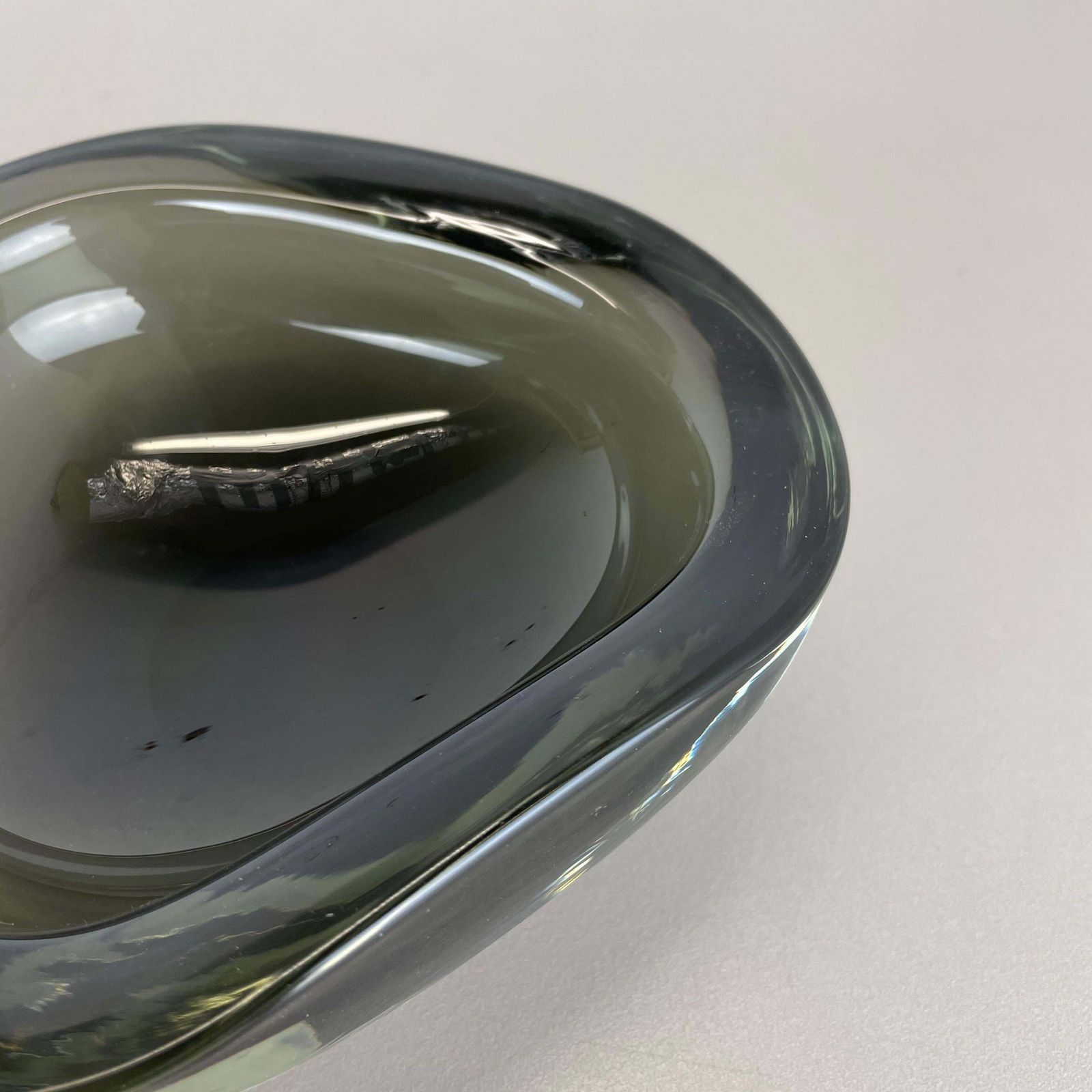 New Old Stock 1,2kg Murano Glass Shell Bowl Antonio Da Ros, Cenedese Italy 1960s photo buy