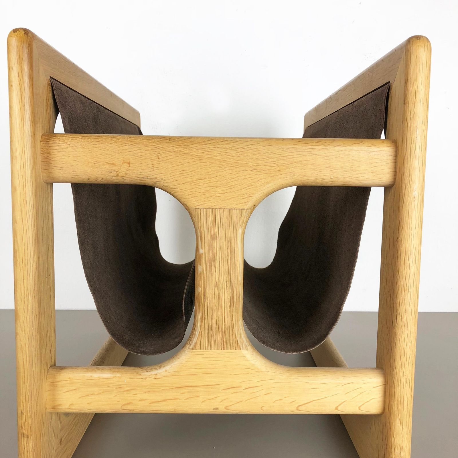 Minimalistic 1970s Danish Oak Wood Magazine Rack Design Made By Salin Møbler photo 545.0
