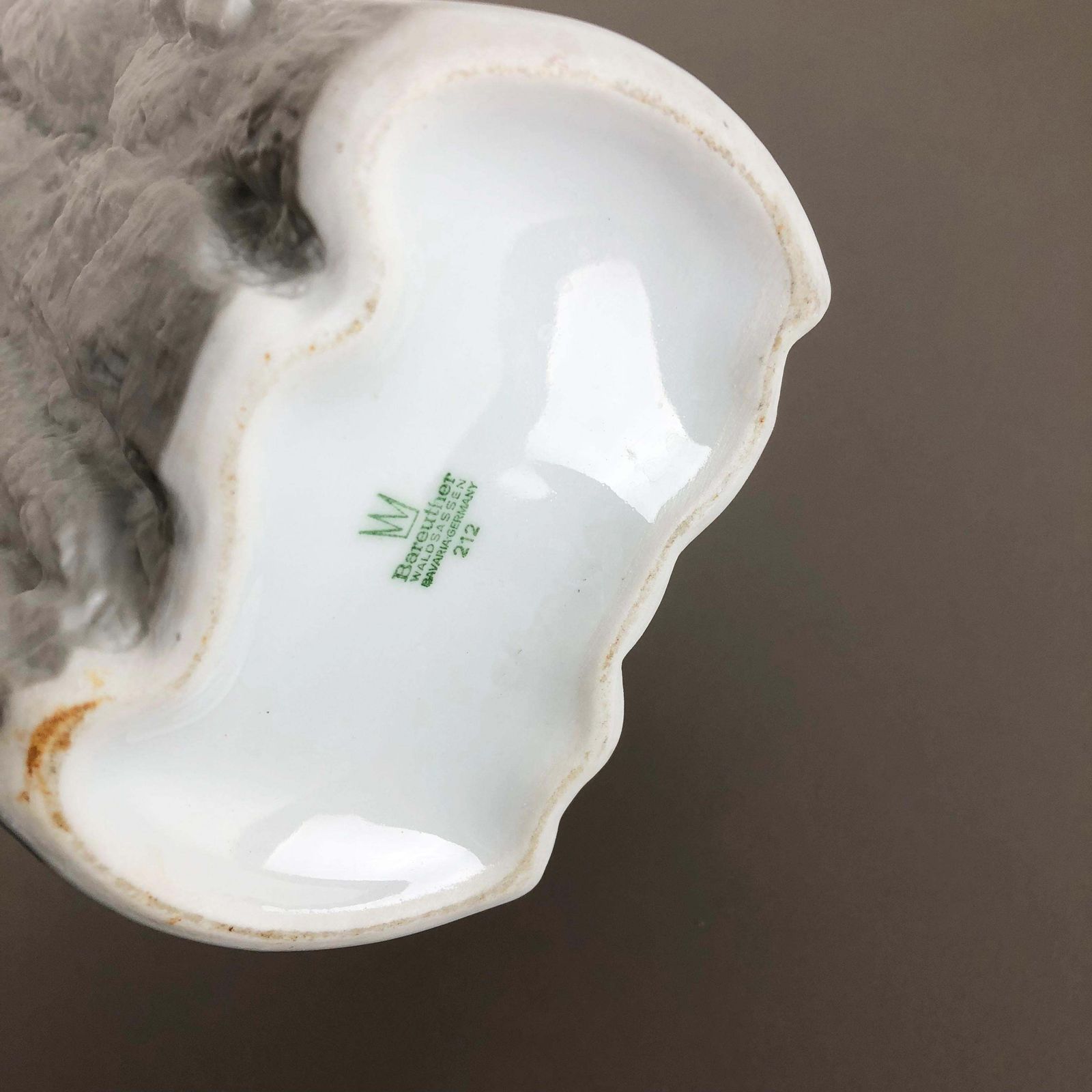 photo vintage Original Large Porcelain Op Art Vase Made By Bareuther, Bavaria, Germany, 1970s