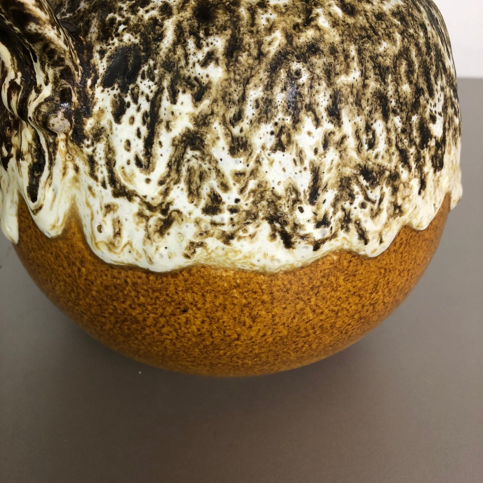 Set Of Two Pottery Fat Lava Vases Model "484 21" Made By Scheurich Germany 1970s photo Home Decor