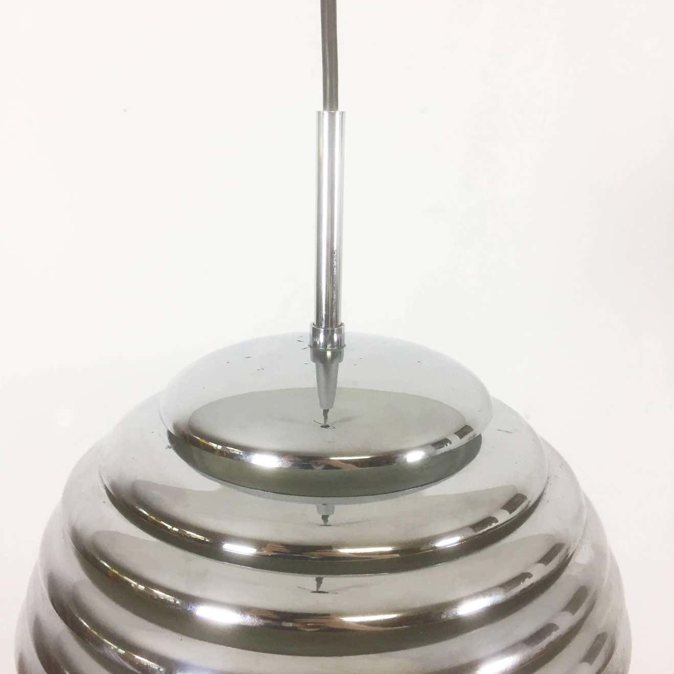 photo furniture Chrome Hanging Pendant Lamp Light By Kazuo Motozawa For Staff Germany, 1960s