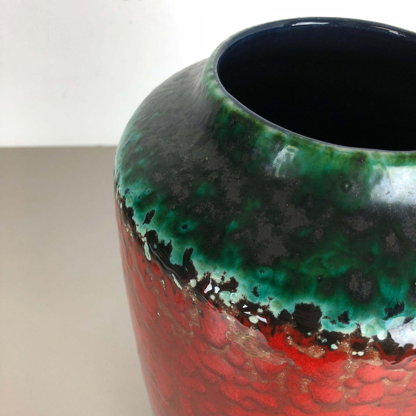 photo furniture Large Pottery Fat Lava Multi Color 517 45 Floor Vase Made By Scheurich 1970s