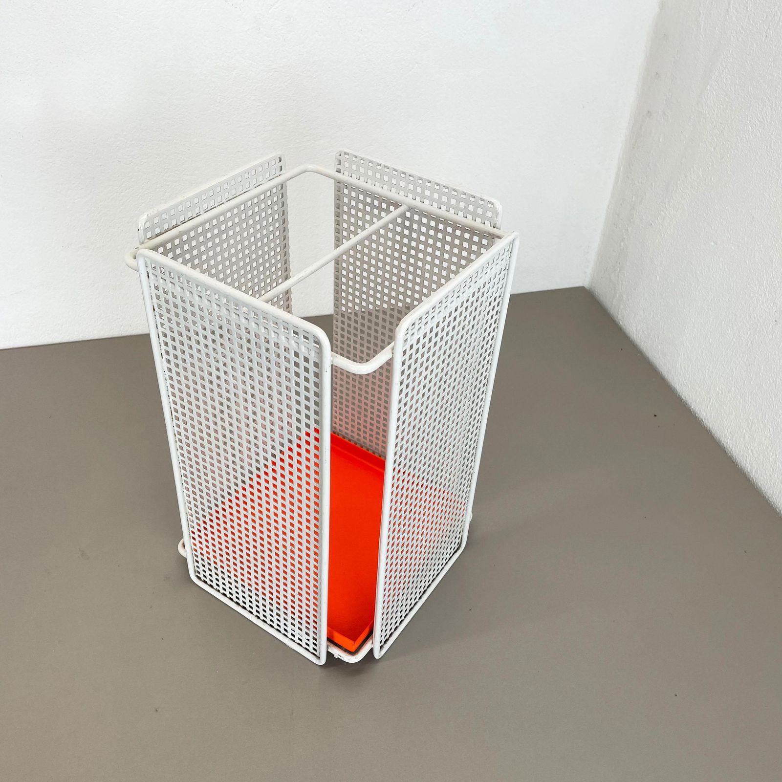 Original Modernist Postmodern Max Sauze Style Metal Umbrella Stand, France 1970s photo for sale