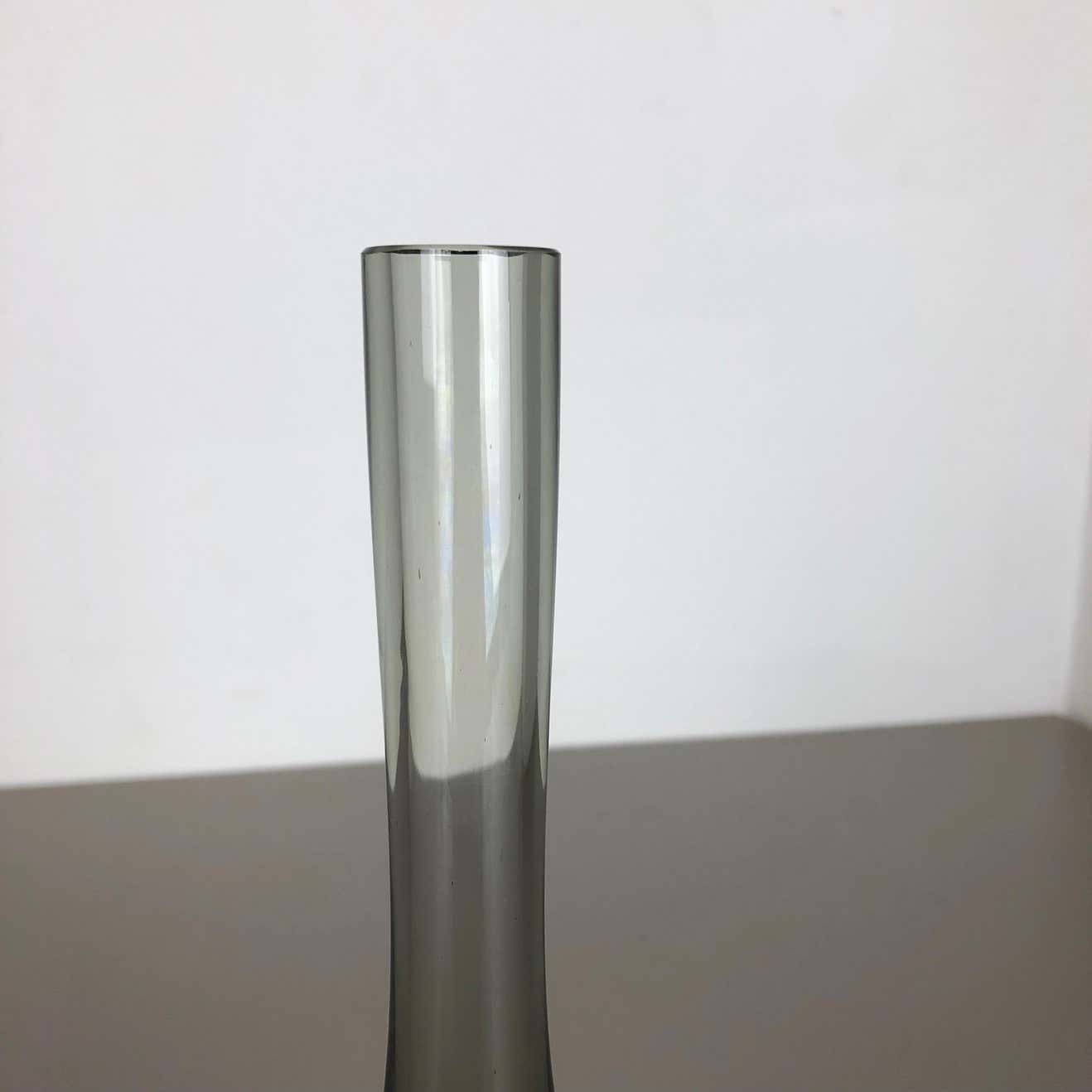 Home Decor Rare Grey 1960s Murano Glass Sommerso Single Stem Vase By Flavio Poli, Italy photo